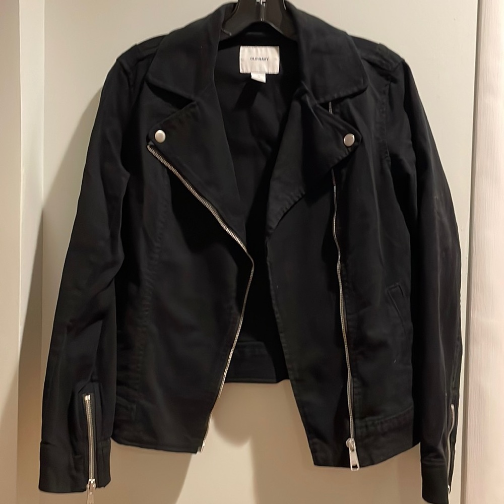 Old Navy cotton/spandex moto jacket size xs